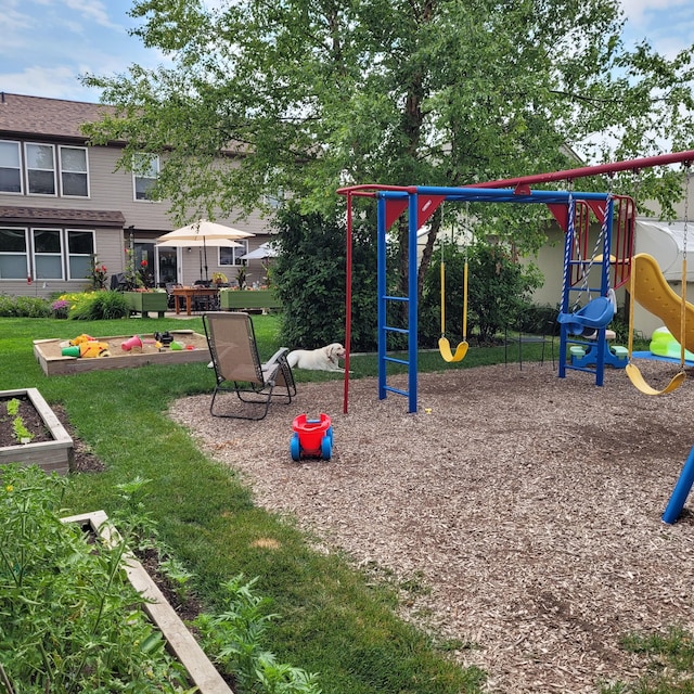 view of jungle gym