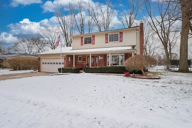 view of property with a garage