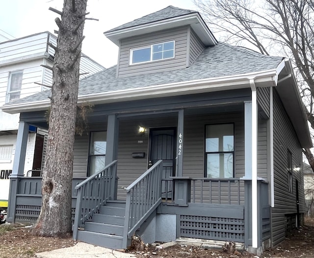 view of front of property with a porch