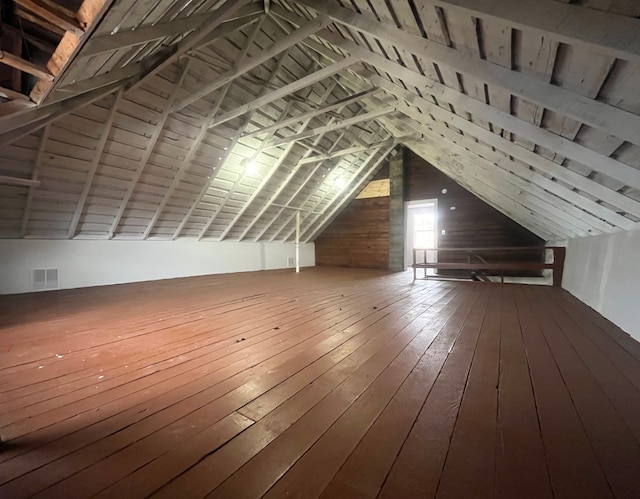 view of attic