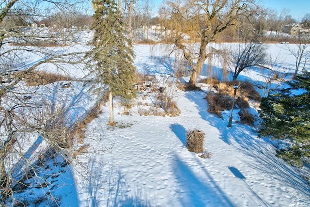 view of snowy yard