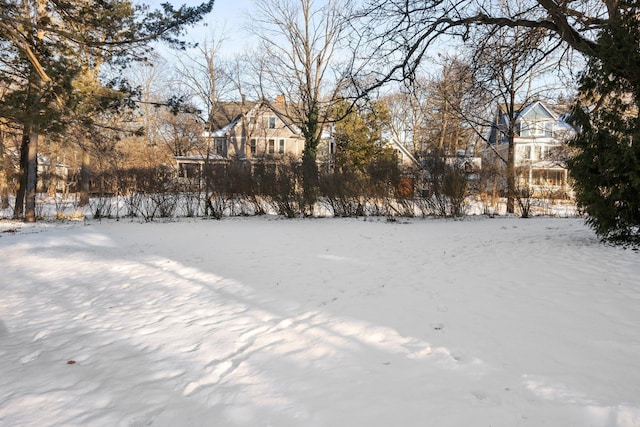 view of snowy yard