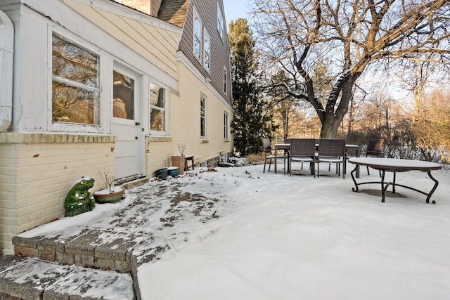 view of snowy yard