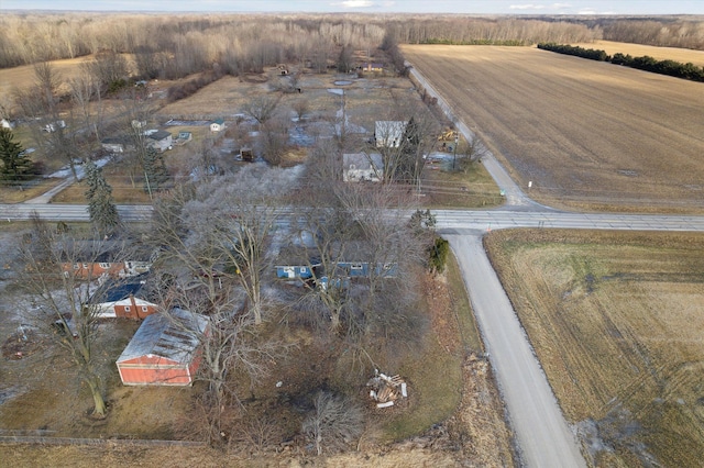 drone / aerial view featuring a rural view