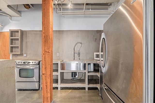 kitchen featuring stainless steel appliances and sink