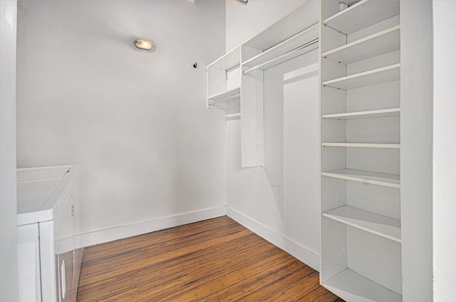 spacious closet featuring wood-type flooring