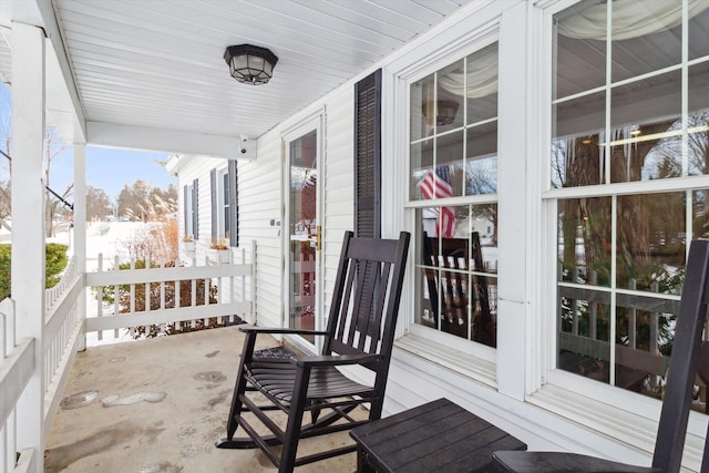 exterior space with covered porch