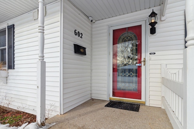 view of doorway to property