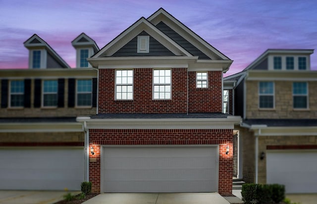 view of front of house featuring a garage