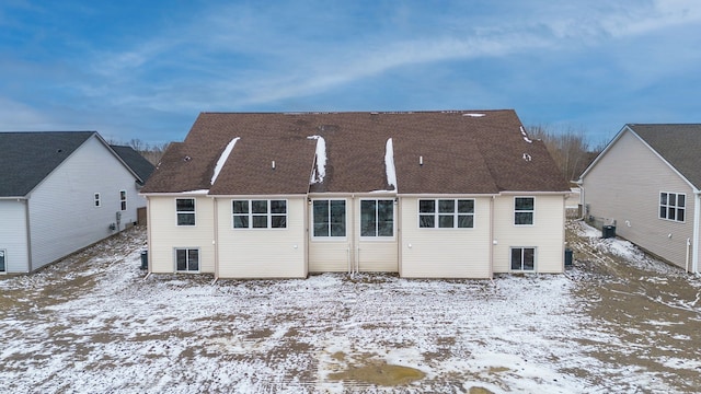 view of snow covered house