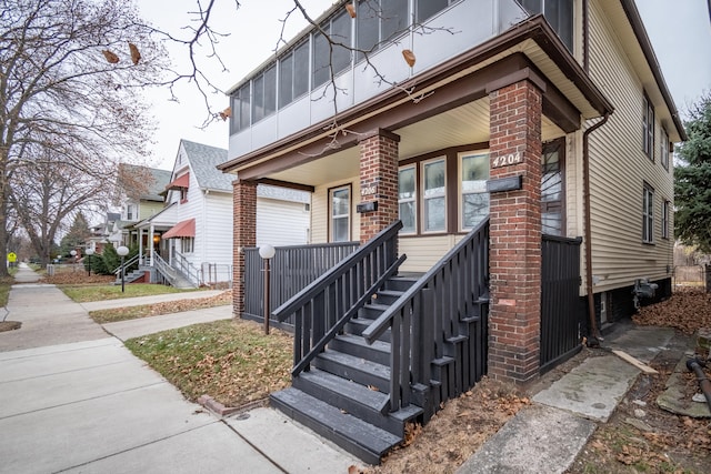 exterior space featuring a porch