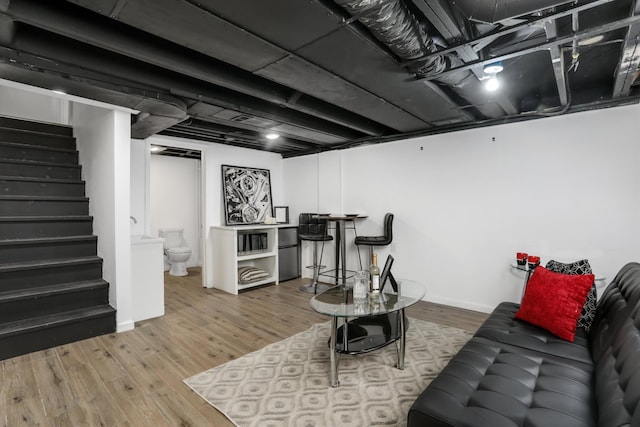 living room featuring hardwood / wood-style floors