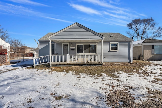 view of front of house featuring covered porch