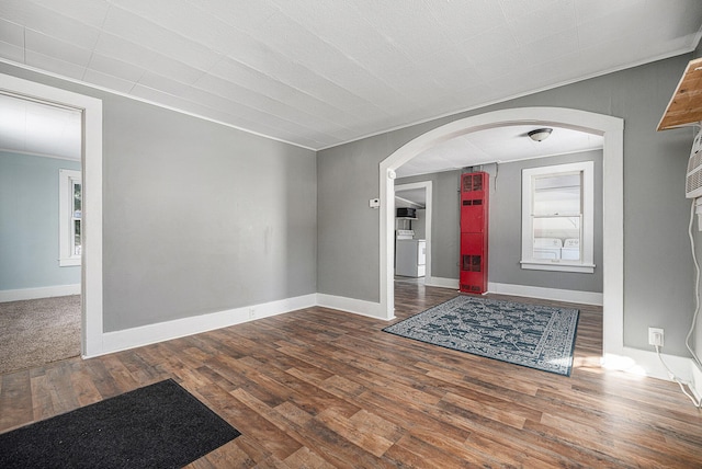 entrance foyer with hardwood / wood-style flooring and plenty of natural light