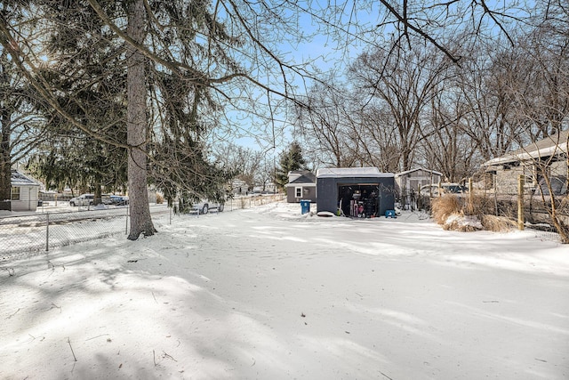 view of snowy yard