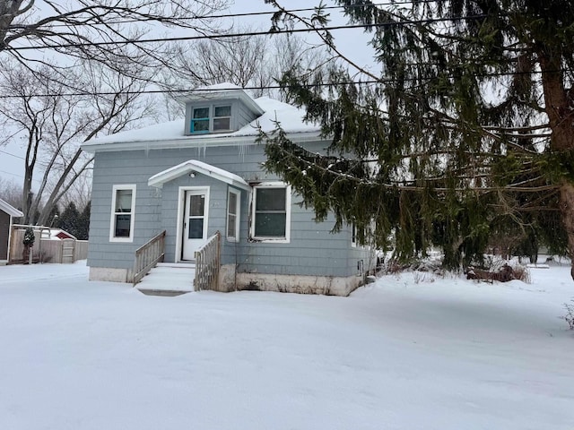 view of bungalow-style home