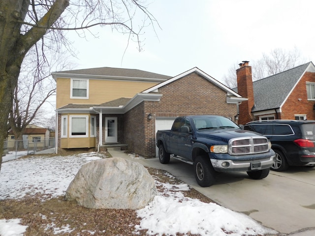 front facade featuring a garage