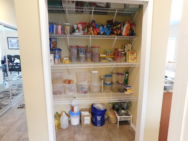 view of pantry