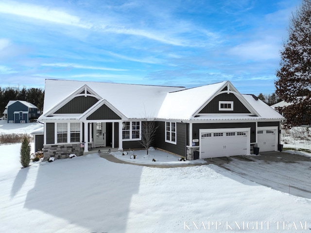 craftsman-style home featuring a garage