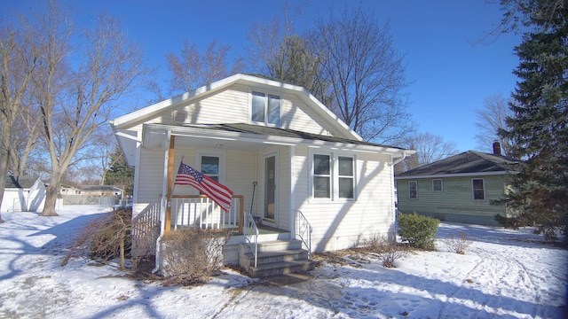 bungalow-style house featuring a porch