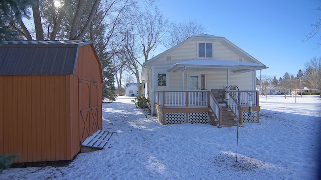 exterior space with an outdoor structure