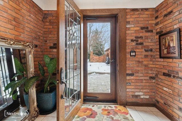 view of tiled entryway