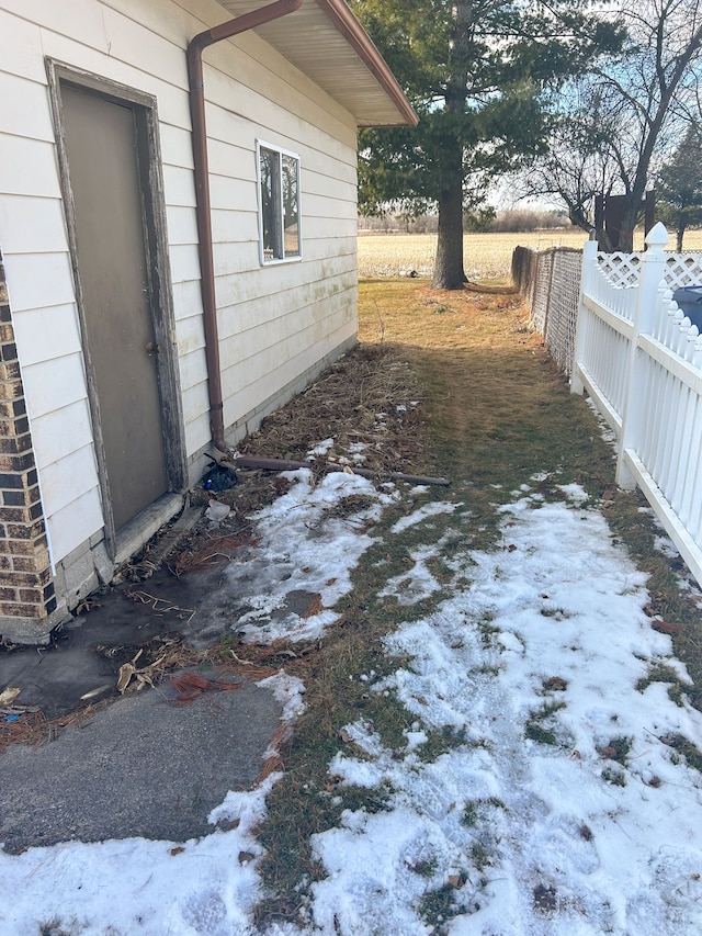 view of snowy yard