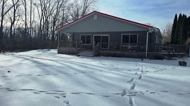 exterior space with a porch