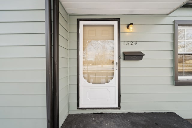 view of doorway to property