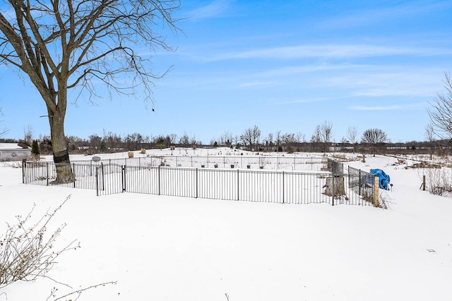 view of snowy yard