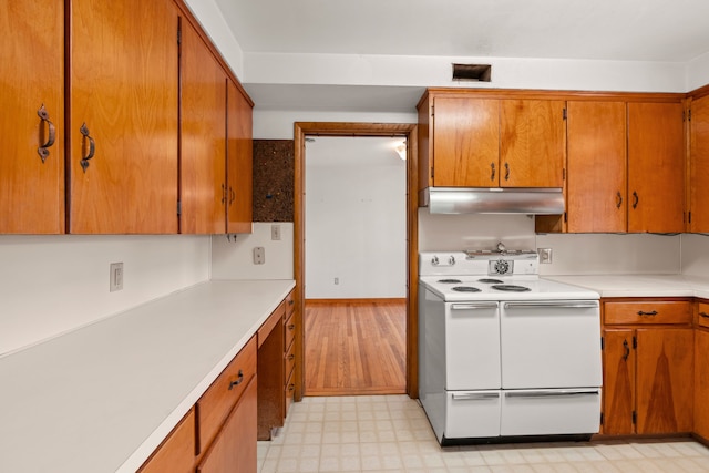 kitchen featuring double oven range