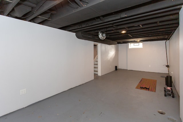 view of basement