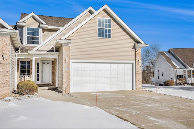 view of front of house featuring a garage