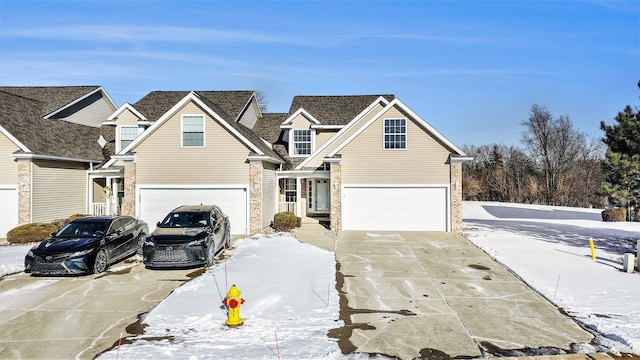 front facade featuring a garage