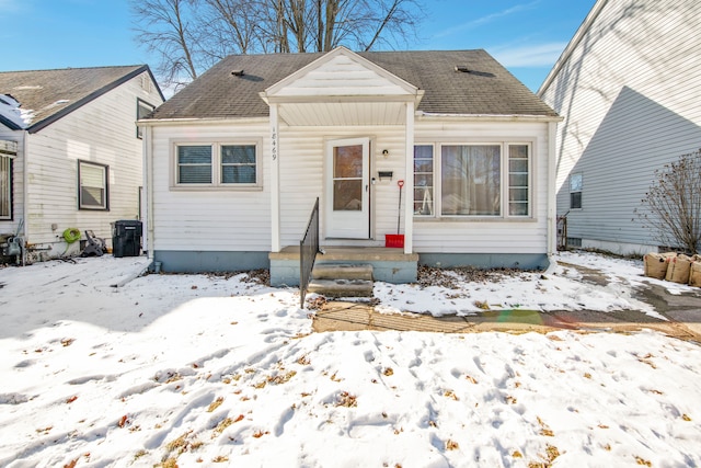 view of bungalow-style home