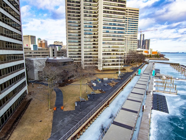 view of property's community featuring a water view