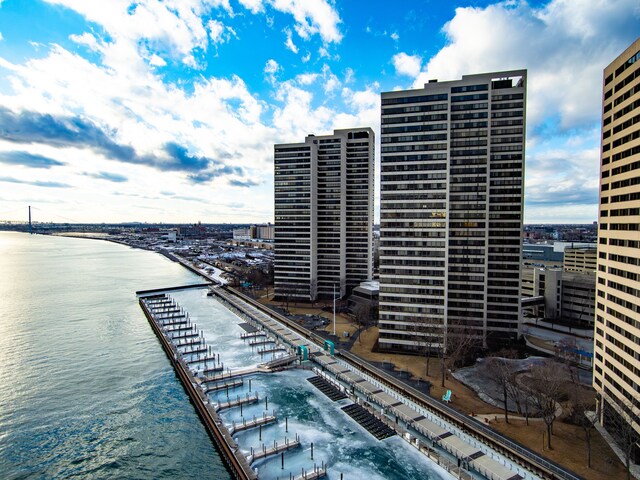 view of property featuring a water view