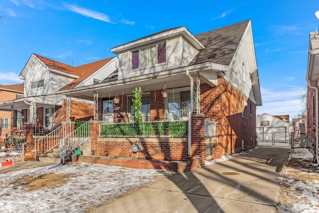 bungalow-style home with covered porch