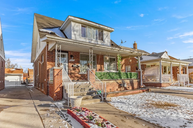 view of front of house with a porch