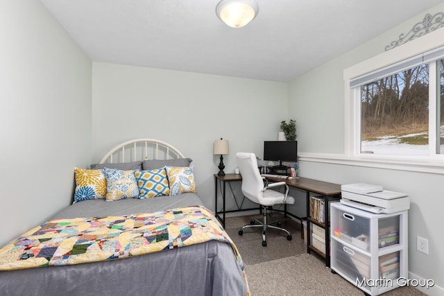 view of carpeted bedroom