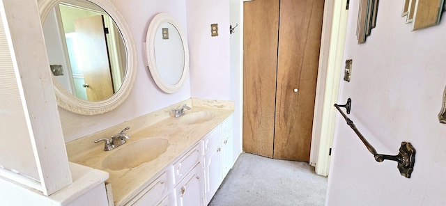 bathroom with double vanity