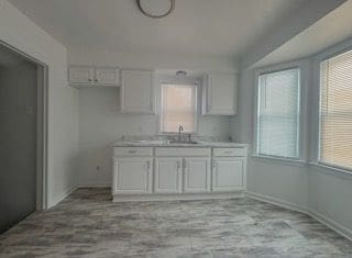 kitchen with white cabinetry and sink