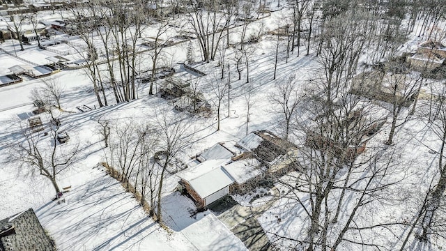 view of snowy aerial view