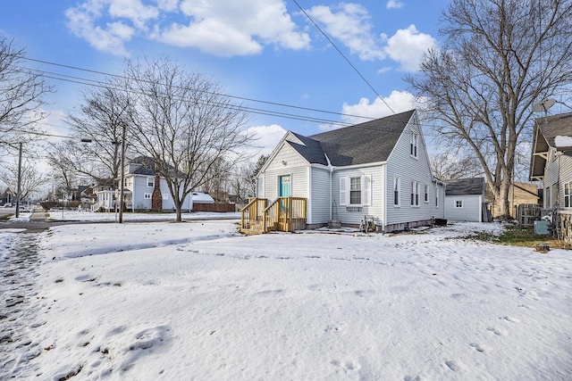 view of snowy exterior