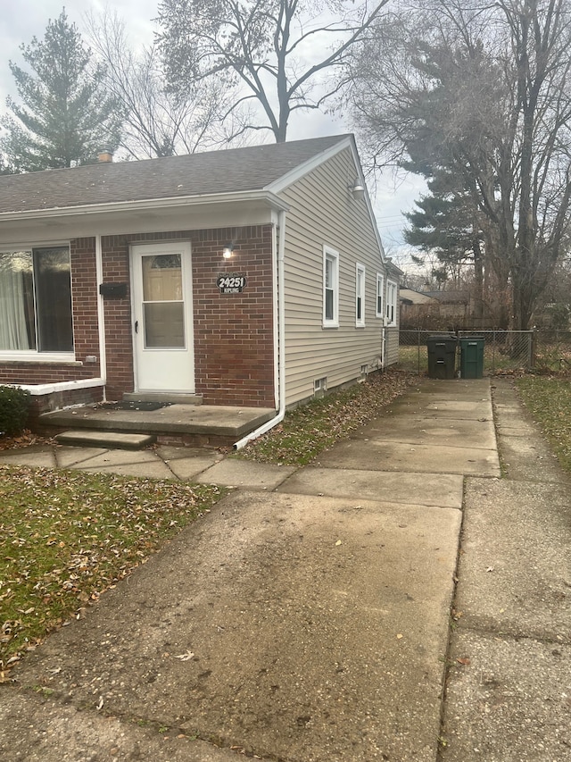 view of front of home