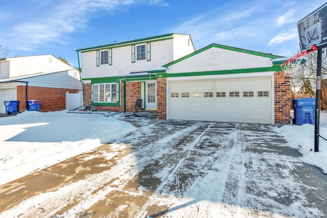 view of property with a garage