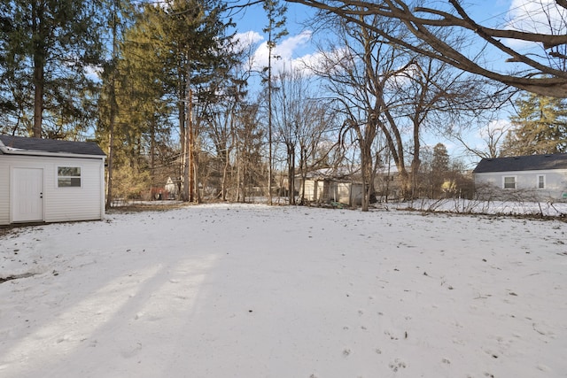 view of snowy yard