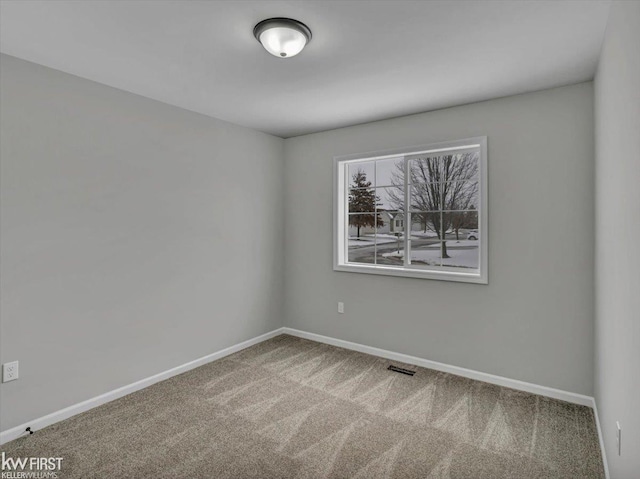 view of carpeted empty room