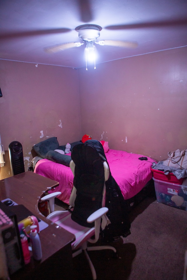 bedroom with ceiling fan