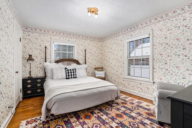 bedroom featuring hardwood / wood-style flooring